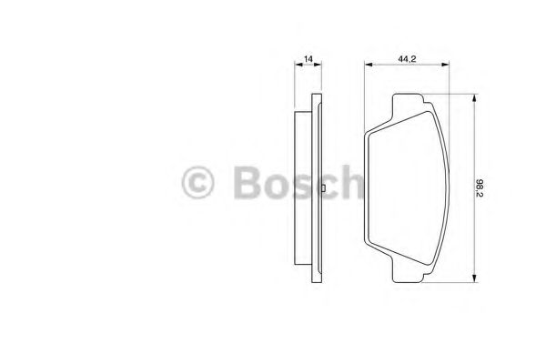 Imagine set placute frana,frana disc BOSCH 0 986 491 250