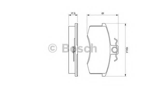 Imagine set placute frana,frana disc BOSCH 0 986 491 700