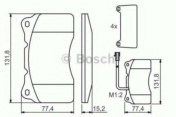 Imagine set placute frana,frana disc BOSCH 0 986 494 069