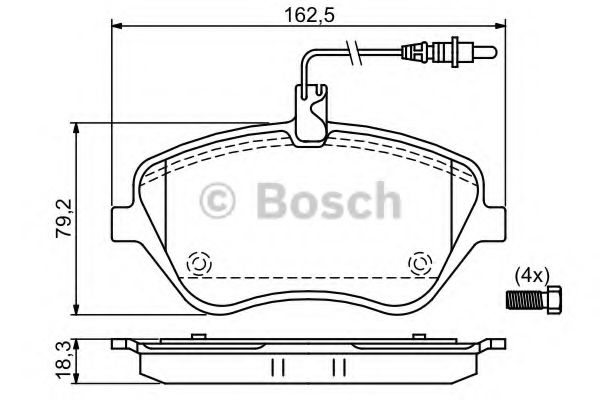 Imagine set placute frana,frana disc BOSCH 0 986 494 098