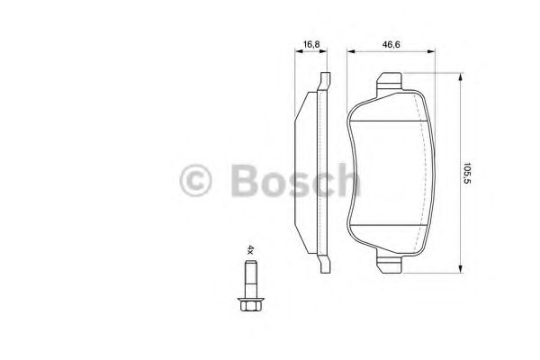 Imagine set placute frana,frana disc BOSCH 0 986 494 126