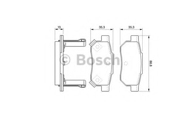 Imagine set placute frana,frana disc BOSCH 0 986 494 128