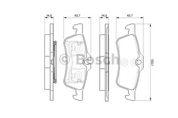 Imagine set placute frana,frana disc BOSCH 0 986 494 130