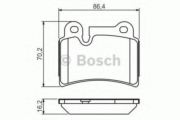 Imagine set placute frana,frana disc BOSCH 0 986 494 210