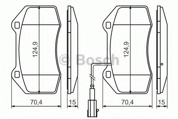 Imagine set placute frana,frana disc BOSCH 0 986 494 228