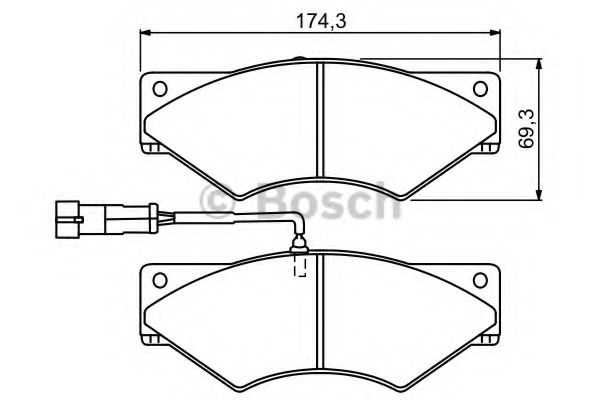 Imagine set placute frana,frana disc BOSCH 0 986 494 296