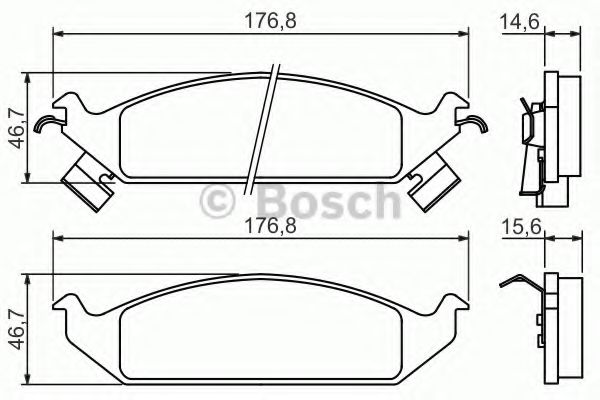 Imagine set placute frana,frana disc BOSCH 0 986 494 313