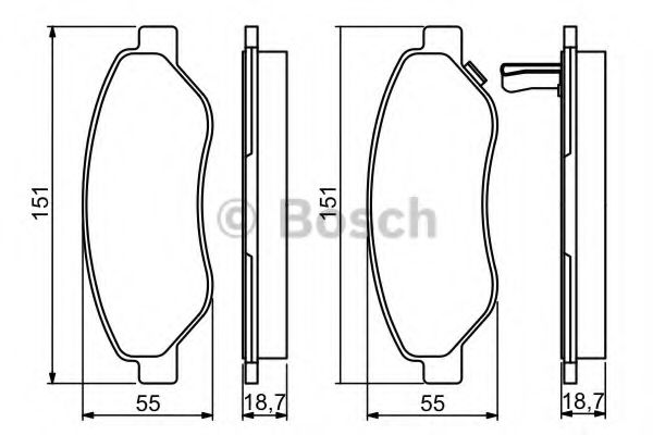 Imagine set placute frana,frana disc BOSCH 0 986 494 345