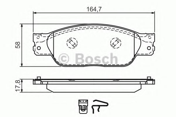 Imagine set placute frana,frana disc BOSCH 0 986 494 355