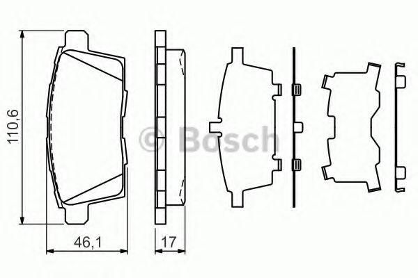 Imagine set placute frana,frana disc BOSCH 0 986 494 376