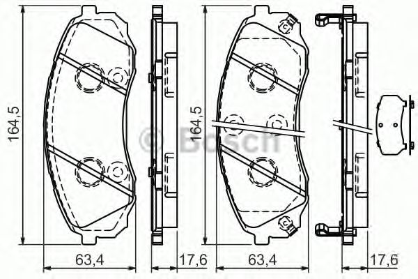 Imagine set placute frana,frana disc BOSCH 0 986 494 377