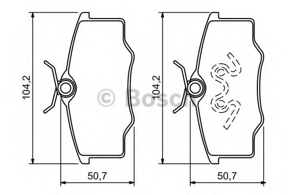 Imagine set placute frana,frana disc BOSCH 0 986 494 389