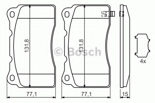 Imagine set placute frana,frana disc BOSCH 0 986 494 395