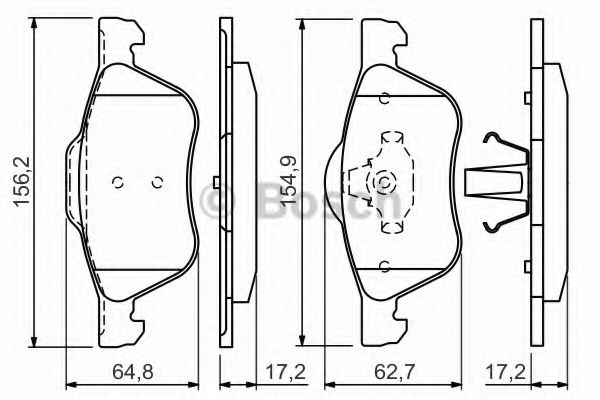 Imagine set placute frana,frana disc BOSCH 0 986 494 396