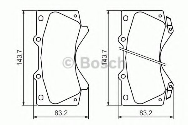 Imagine set placute frana,frana disc BOSCH 0 986 494 449