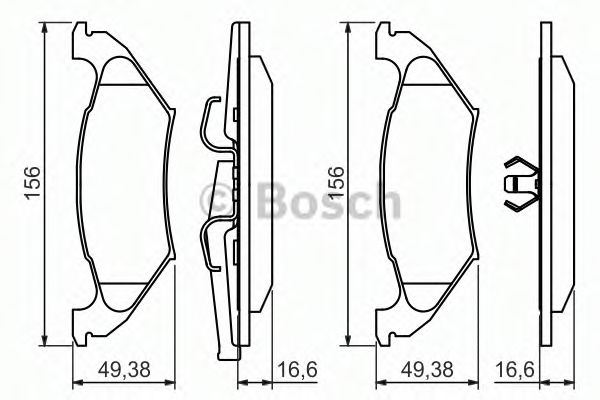 Imagine set placute frana,frana disc BOSCH 0 986 494 495