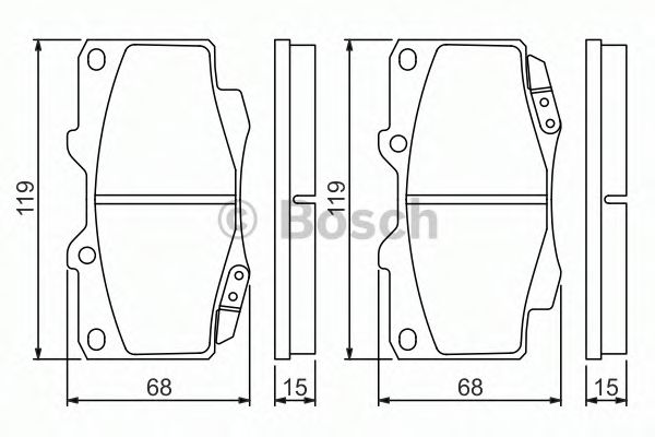 Imagine set placute frana,frana disc BOSCH 0 986 494 497