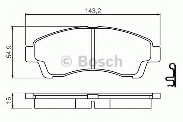 Imagine set placute frana,frana disc BOSCH 0 986 494 503