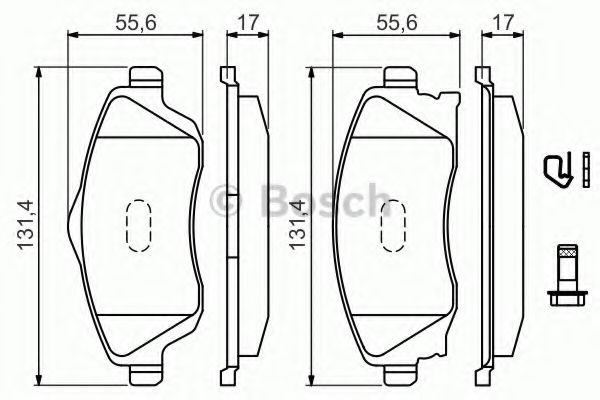 Imagine set placute frana,frana disc BOSCH 0 986 494 510