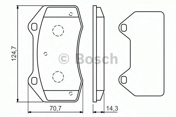 Imagine set placute frana,frana disc BOSCH 0 986 494 551