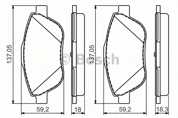 Imagine set placute frana,frana disc BOSCH 0 986 494 564