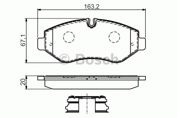 Imagine set placute frana,frana disc BOSCH 0 986 494 582