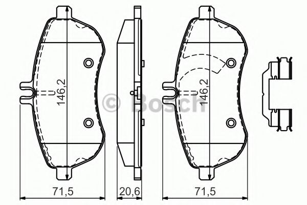 Imagine set placute frana,frana disc BOSCH 0 986 494 593