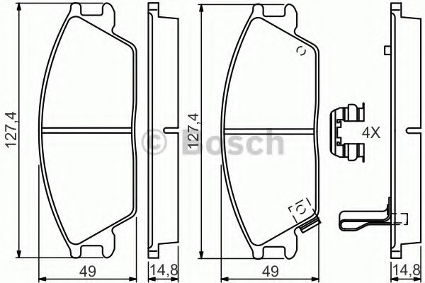 Imagine set placute frana,frana disc BOSCH 0 986 494 620