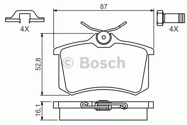 Imagine set placute frana,frana disc BOSCH 0 986 494 621