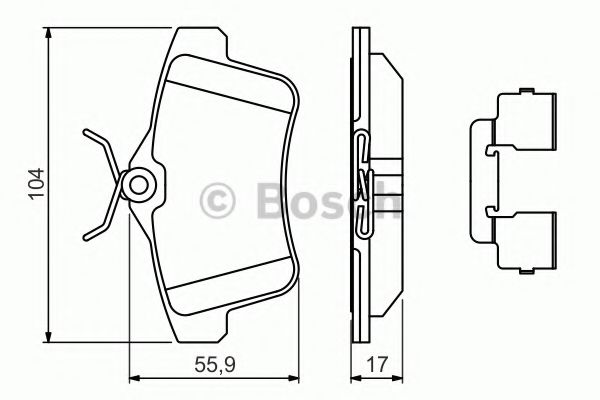 Imagine set placute frana,frana disc BOSCH 0 986 494 640