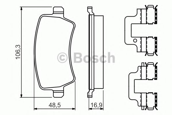 Imagine set placute frana,frana disc BOSCH 0 986 494 641