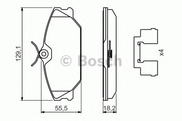 Imagine set placute frana,frana disc BOSCH 0 986 494 656