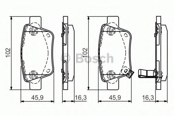 Imagine set placute frana,frana disc BOSCH 0 986 495 073