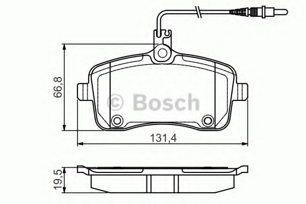 Imagine set placute frana,frana disc BOSCH 0 986 495 091