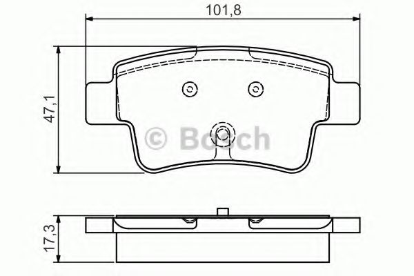 Imagine set placute frana,frana disc BOSCH 0 986 495 111