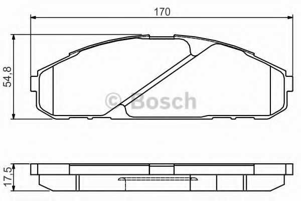 Imagine set placute frana,frana disc BOSCH 0 986 495 171