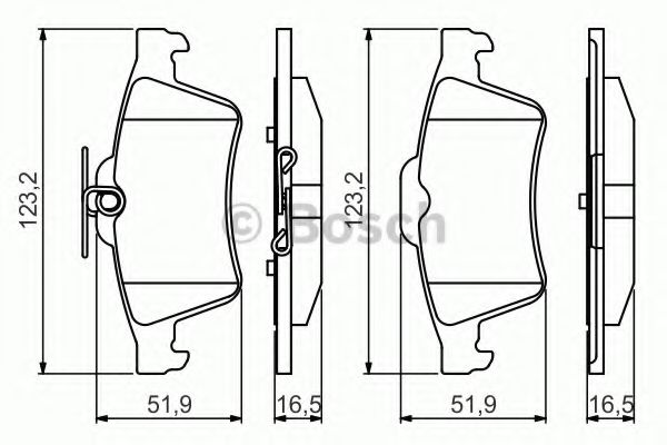 Imagine set placute frana,frana disc BOSCH 0 986 495 216