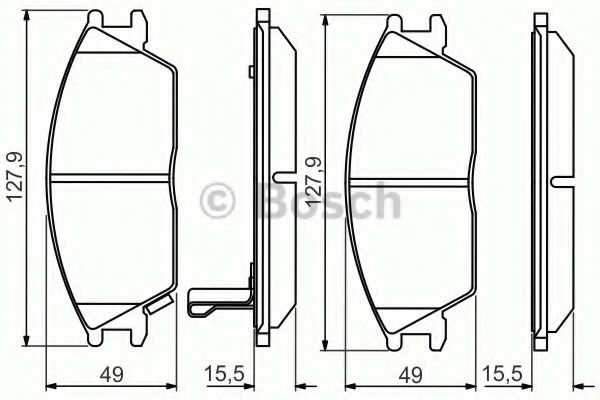 Imagine set placute frana,frana disc BOSCH 0 986 495 221