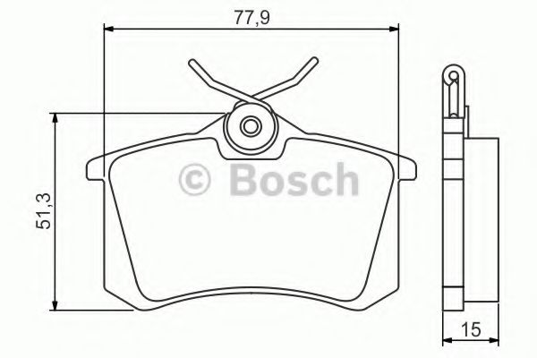 Imagine set placute frana,frana disc BOSCH 0 986 495 226