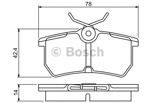 Imagine set placute frana,frana disc BOSCH 0 986 495 227