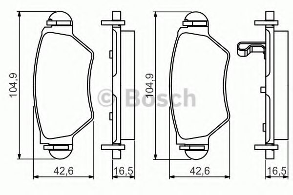 Imagine set placute frana,frana disc BOSCH 0 986 495 250