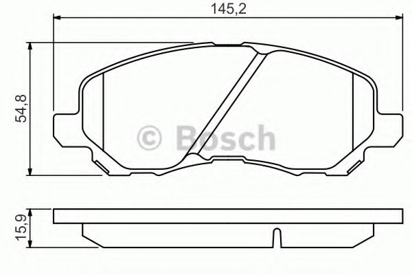 Imagine set placute frana,frana disc BOSCH 0 986 495 253