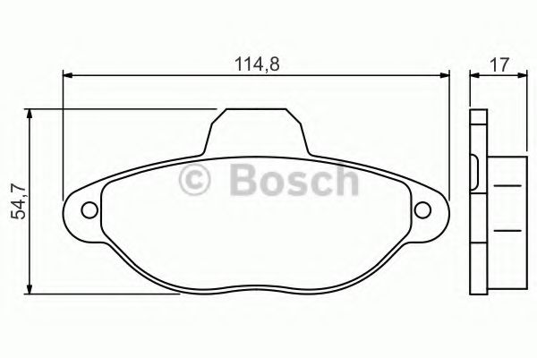 Imagine set placute frana,frana disc BOSCH 0 986 495 255