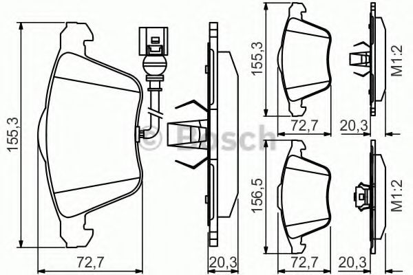 Imagine set placute frana,frana disc BOSCH 0 986 495 261