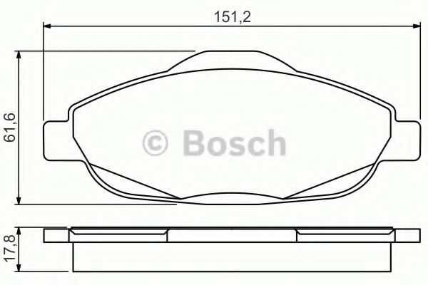 Imagine set placute frana,frana disc BOSCH 0 986 495 266