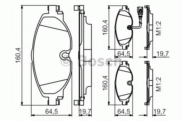 Imagine set placute frana,frana disc BOSCH 0 986 495 347