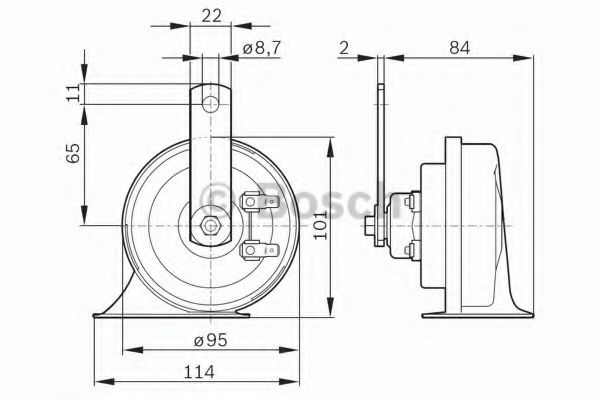 Imagine Claxon BOSCH 0 986 AH0 502