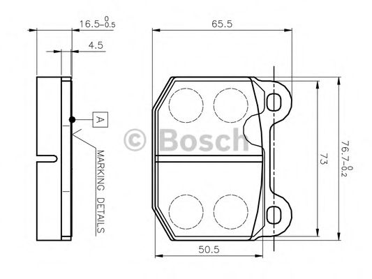 Imagine set placute frana,frana disc BOSCH 0 986 TB2 052