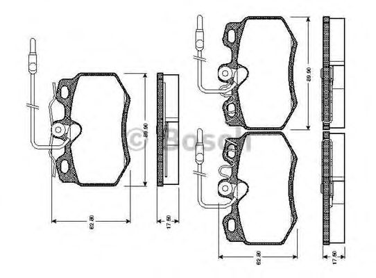 Imagine set placute frana,frana disc BOSCH 0 986 TB2 088