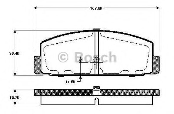 Imagine set placute frana,frana disc BOSCH 0 986 TB2 096